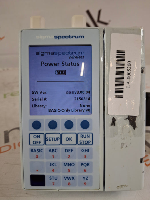 Baxter Baxter Sigma Spectrum 8.00.04 w/ A/B/G/N Battery Infusion Pump Infusion Pump reLink Medical