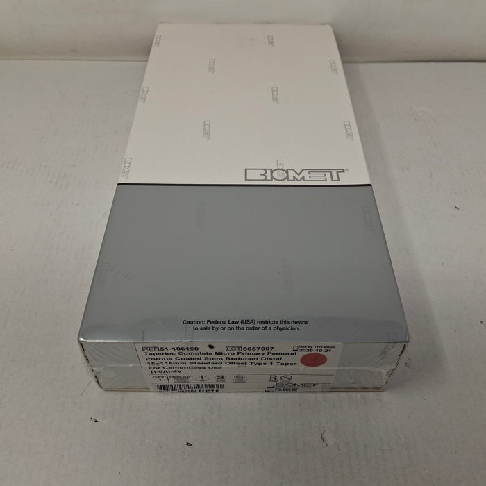 Biomet, Inc. 51-106150 Taperloc Complete Micro Primary Femoral, 15x115mm