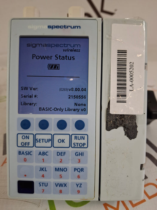 Baxter Sigma Spectrum 8.00.04 w/ A/B/G/N Battery Infusion Pump