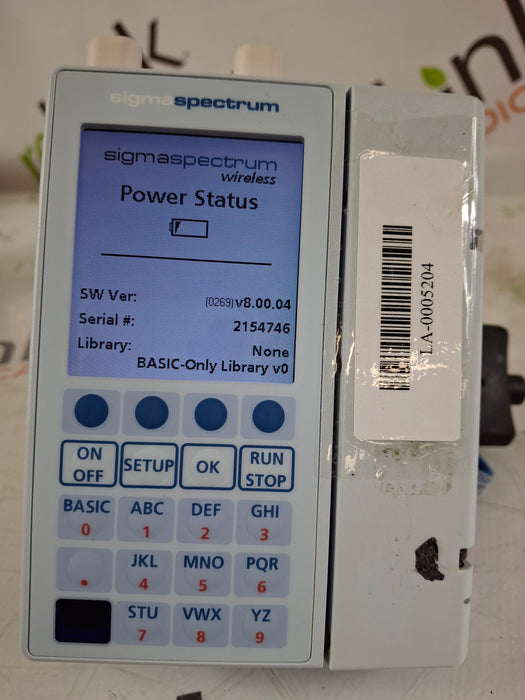 Baxter Sigma Spectrum 8.00.04 w/ A/B/G/N Battery Infusion Pump