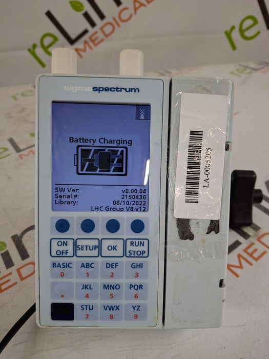 Baxter Baxter Sigma Spectrum 8.00.04 w/ A/B/G/N Battery Infusion Pump Infusion Pump reLink Medical