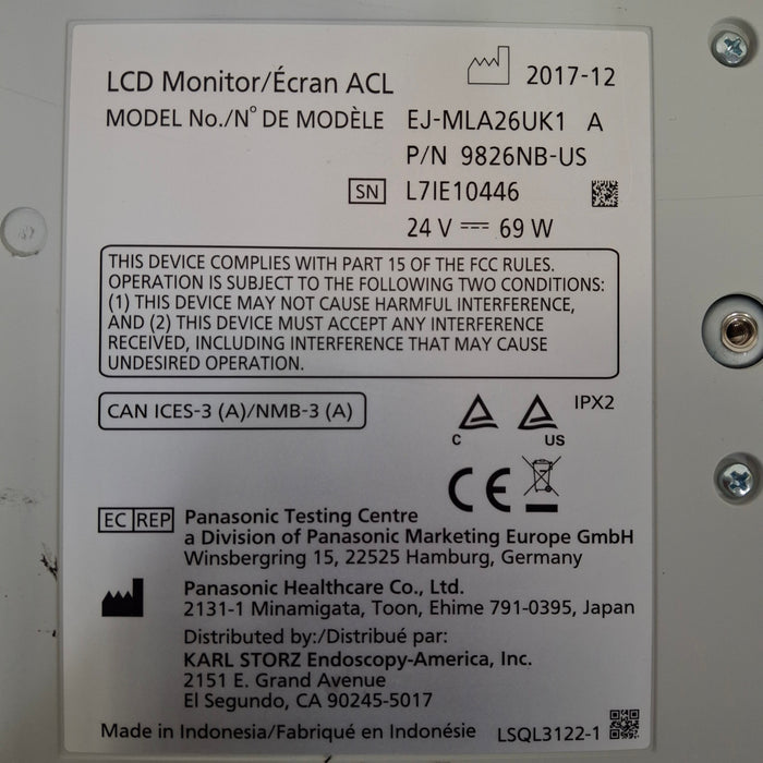 Karl Storz EJ-MLA26UK1 26" LED Surgical Display