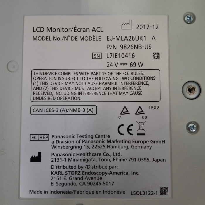 Karl Storz Karl Storz EJ-MLA26UK1 26" LED Surgical Display Rigid Endoscopy reLink Medical