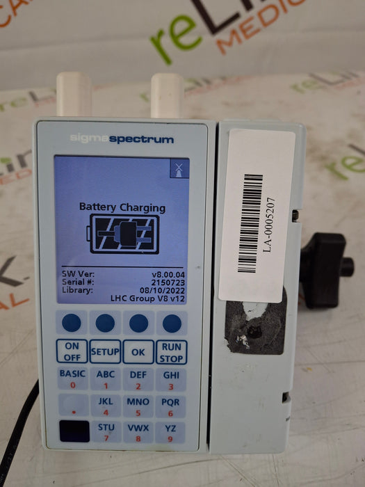 Baxter Baxter Sigma Spectrum 8.00.04 w/ A/B/G/N Battery Infusion Pump Infusion Pump reLink Medical