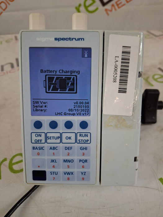 Baxter Sigma Spectrum 8.00.04 w/ A/B/G/N Battery Infusion Pump
