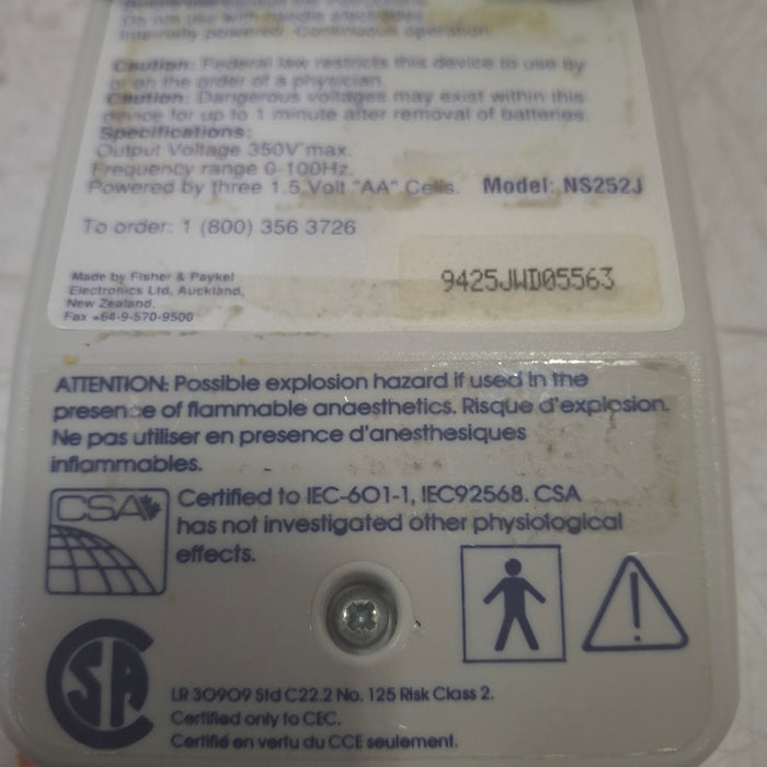 Fisher & Paykel Innervator 252 Constant Peripheral Nerve Stimulator