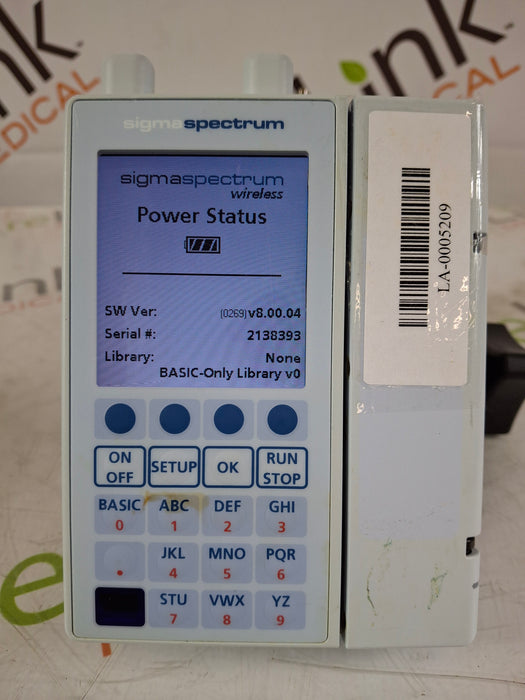 Baxter Sigma Spectrum 8.00.04 w/ A/B/G/N Battery Infusion Pump