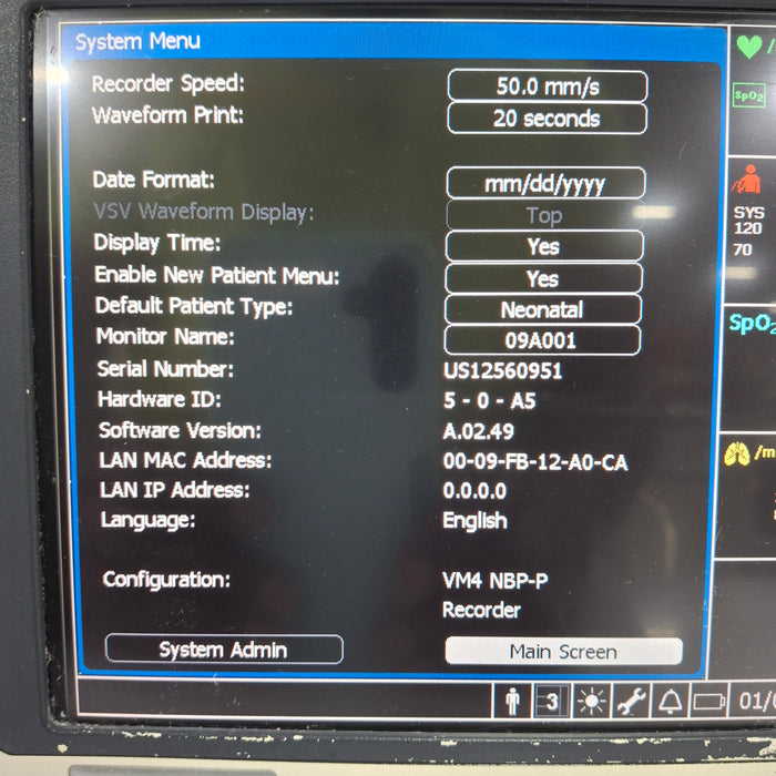 Philips Philips SureSigns VM4 Vital Signs Monitor Patient Monitors reLink Medical