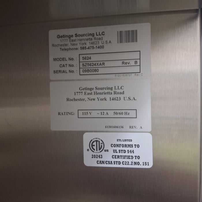 Getinge 5624 Warming Cabinet