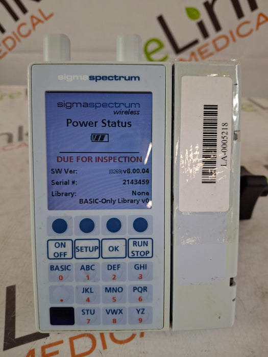 Baxter Baxter Sigma Spectrum 8.00.04 w/ A/B/G/N Battery Infusion Pump Infusion Pump reLink Medical