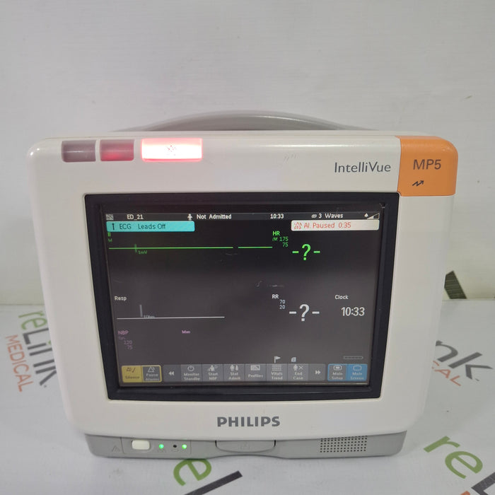 Philips IntelliVue MP5 SpO2, ECG, NIBP, IBP, Temp, CO2 Patient Monitor