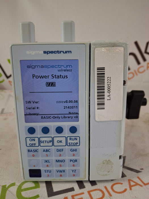 Baxter Baxter Sigma Spectrum 8.00.04 w/ A/B/G/N Battery Infusion Pump Infusion Pump reLink Medical