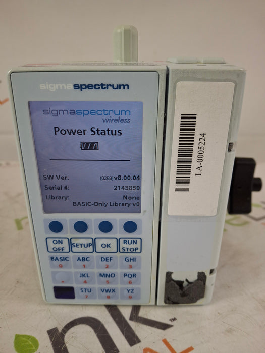 Baxter Baxter Sigma Spectrum 8.00.04 w/ B/G Battery Infusion Pump Infusion Pump reLink Medical