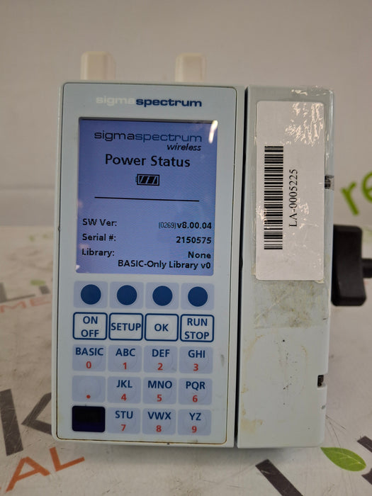 Baxter Sigma Spectrum 8.00.04 w/ A/B/G/N Battery Infusion Pump
