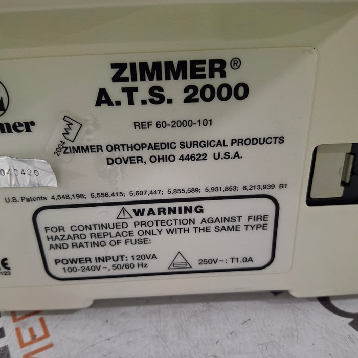Zimmer Zimmer ATS 2000 Automatic Tourniquet System Surgical Equipment reLink Medical
