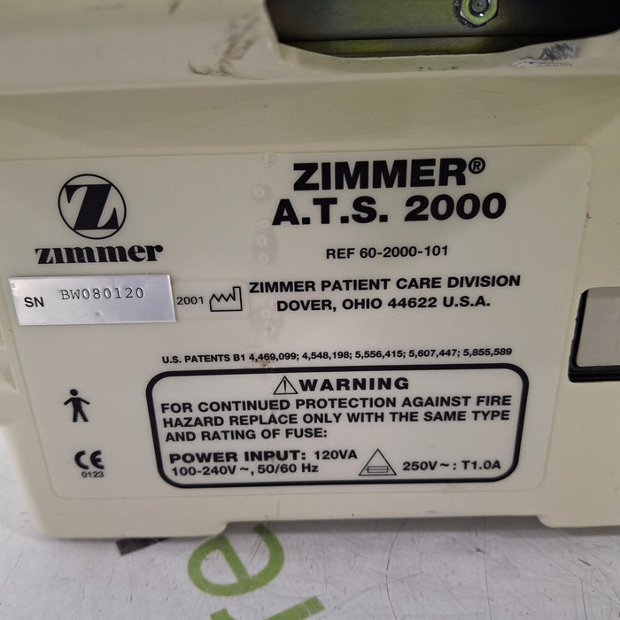 Zimmer Zimmer ATS 2000 Automatic Tourniquet System Surgical Equipment reLink Medical