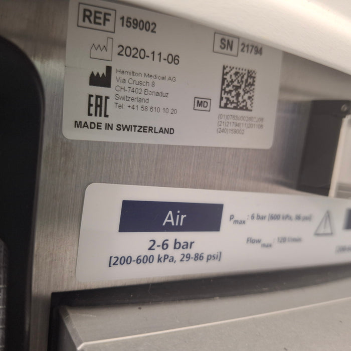 Hamilton Medical Inc Hamilton Medical Inc G5 Ventilator Respiratory reLink Medical