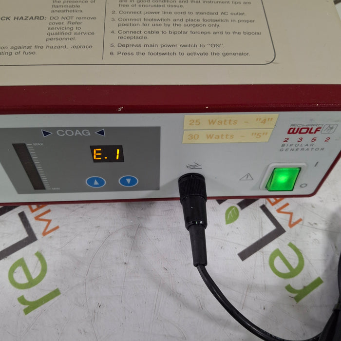 Richard Wolf Richard Wolf 2352 Bipolar Generator Electrosurgical Units reLink Medical