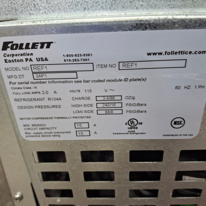 Follett Corp Follett Corp REF1 Lab Refrigerator Research Lab reLink Medical
