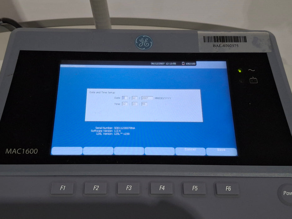 GE Healthcare GE Healthcare MAC 1600 ECG Cardiology reLink Medical