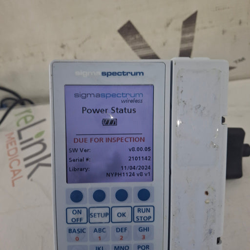Baxter Baxter Sigma Spectrum 8.00.05 w/o Battery Infusion Pump Infusion Pump reLink Medical