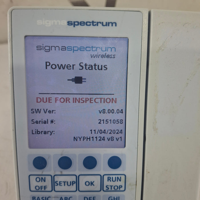 Baxter Sigma Spectrum 8.00.04 w/o Battery Infusion Pump