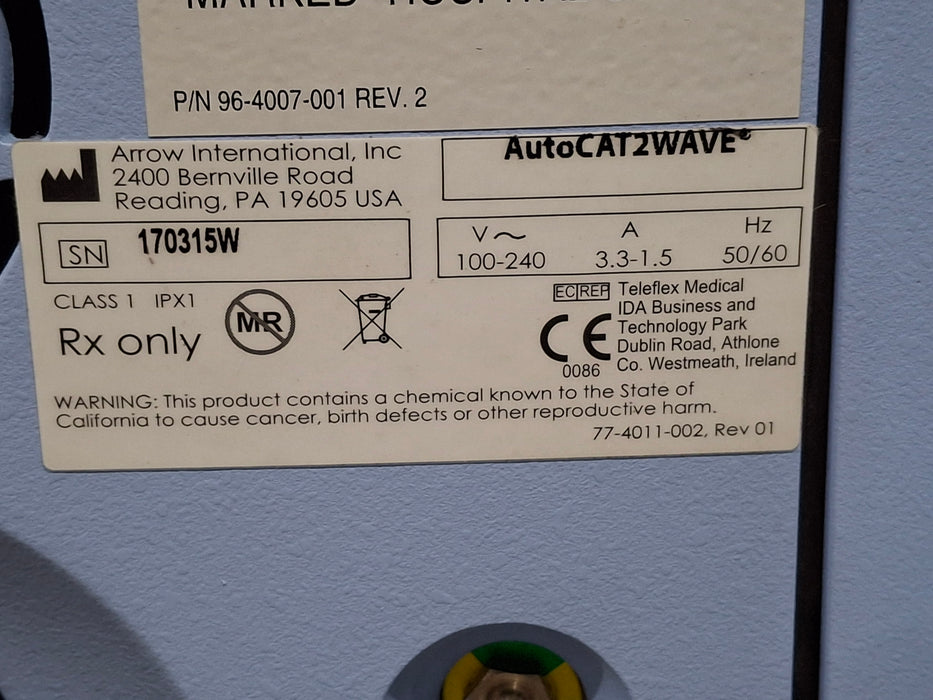 Arrow International AutoCat2 Wave IABP Intra-Aortic Ballon Pump