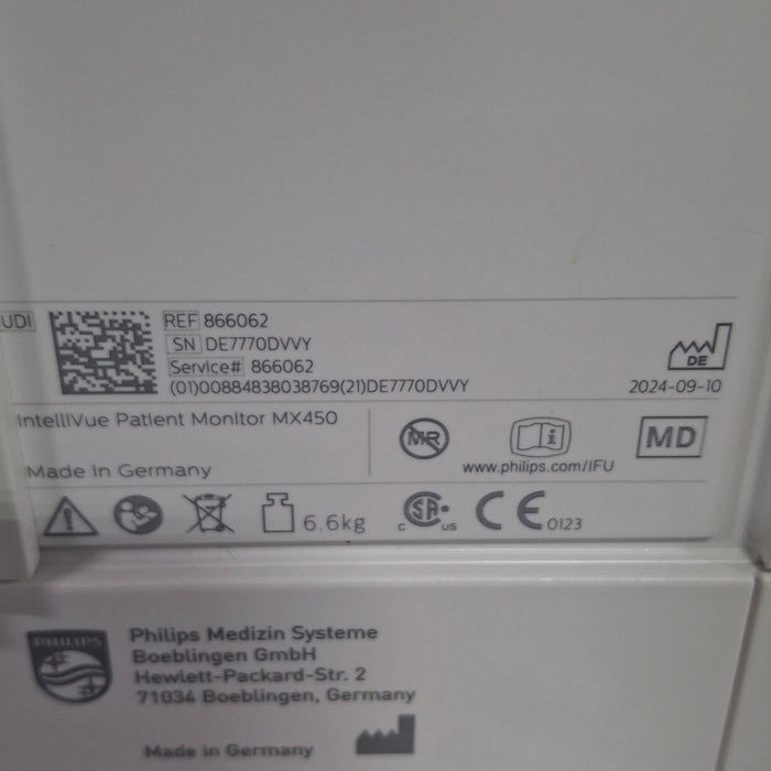 Philips MX450 Portable/Bedside Patient Monitor