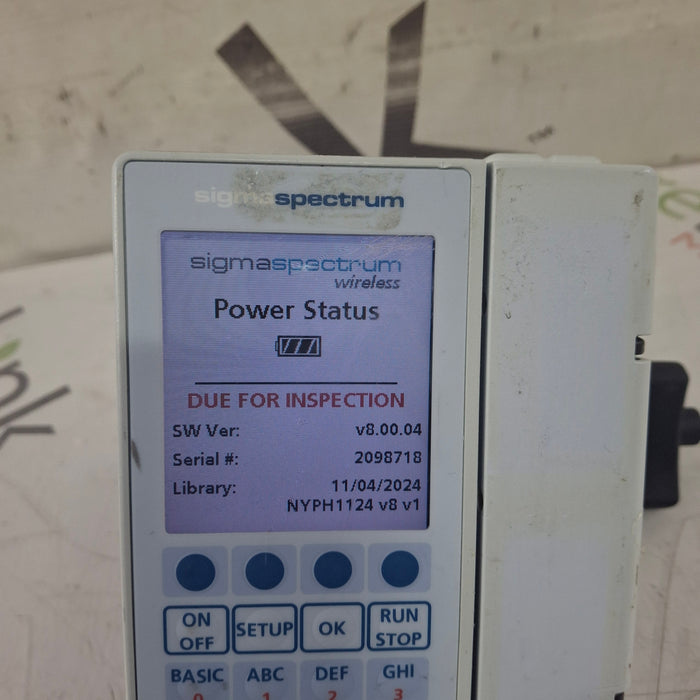 Baxter Sigma Spectrum 8.00.04 w/o Battery Infusion Pump