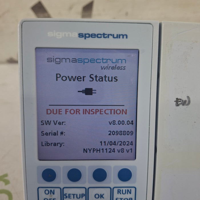 Baxter Sigma Spectrum 8.00.04 w/o Battery Infusion Pump