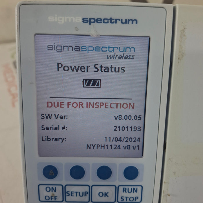 Baxter Sigma Spectrum 8.00.05 w/o Battery Infusion Pump