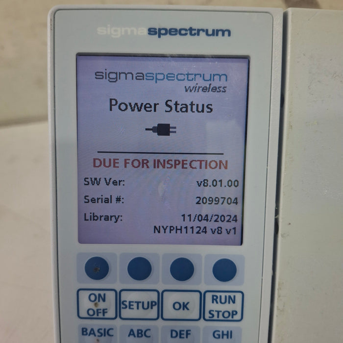 Baxter Sigma Spectrum 8.01.00 w/o Battery Infusion Pump