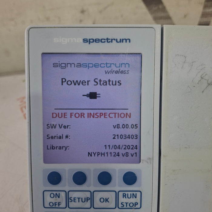 Baxter Sigma Spectrum 8.00.05 w/o Battery Infusion Pump