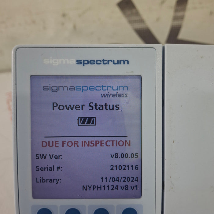 Baxter Sigma Spectrum 8.00.05 w/o Battery Infusion Pump