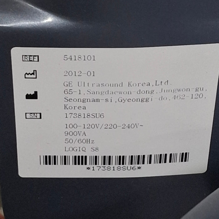 GE Healthcare Logiq S8 Ultrasound