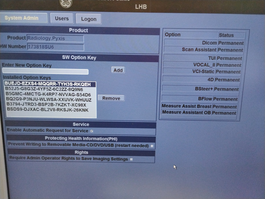 GE Healthcare Logiq S8 Ultrasound