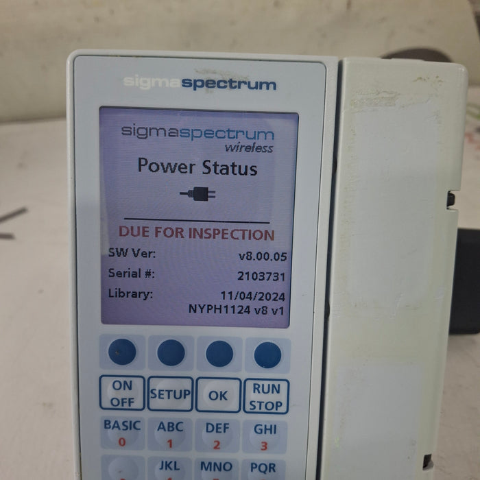 Baxter Sigma Spectrum 8.00.05 w/o Battery Infusion Pump