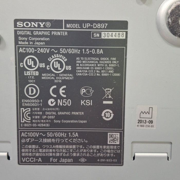 Sony Sony UP-D897 Digital Graphic Printer CR and Imagers reLink Medical