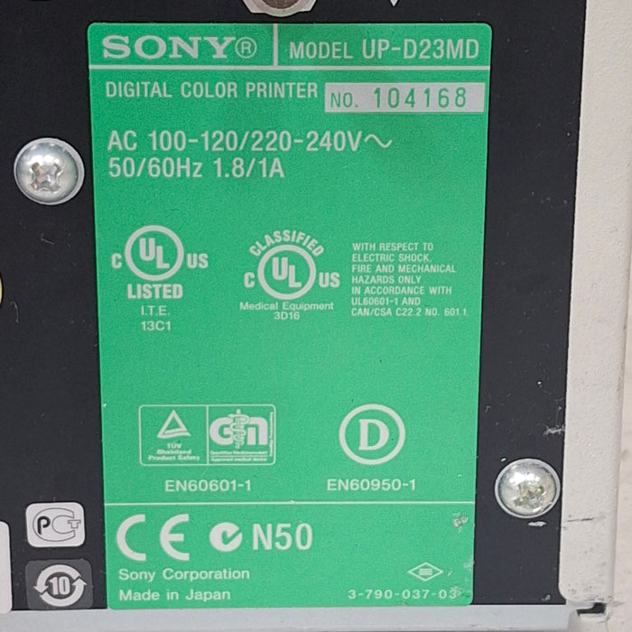 Sony Sony UP-D23MD Imager / Printer Ultrasound reLink Medical