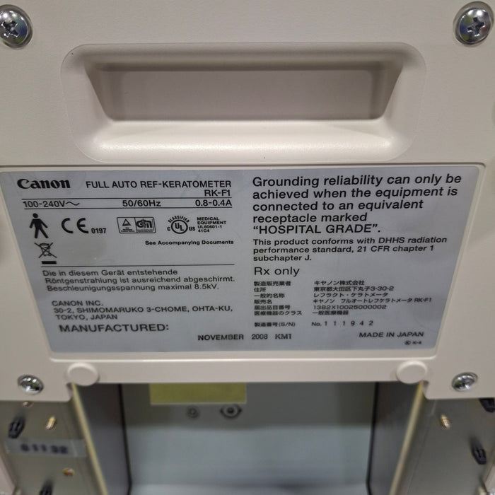 Canon USA Canon USA RK-F1 Full Auto Ref-Keratometer Ophthalmology reLink Medical