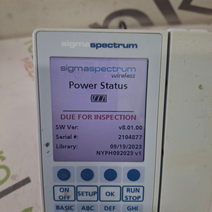 Baxter Sigma Spectrum 8.01.00 w/o Battery Infusion Pump
