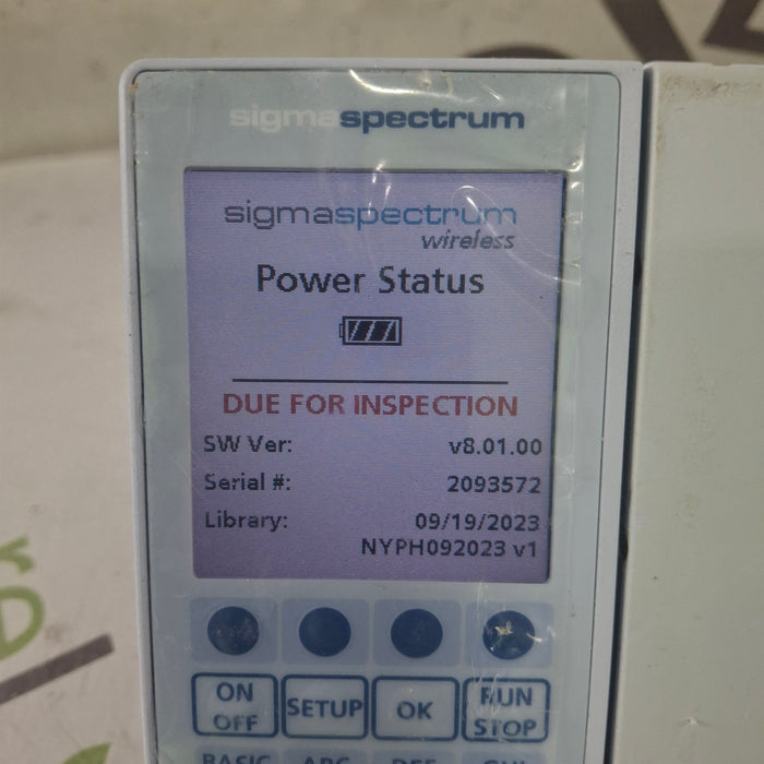 Baxter Sigma Spectrum 8.01.00 w/o Battery Infusion Pump