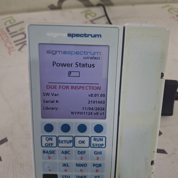 Baxter Sigma Spectrum 8.01.00 w/o Battery Infusion Pump