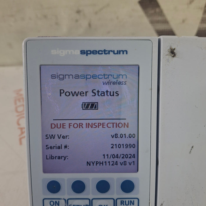 Baxter Sigma Spectrum 8.01.00 w/o Battery Infusion Pump