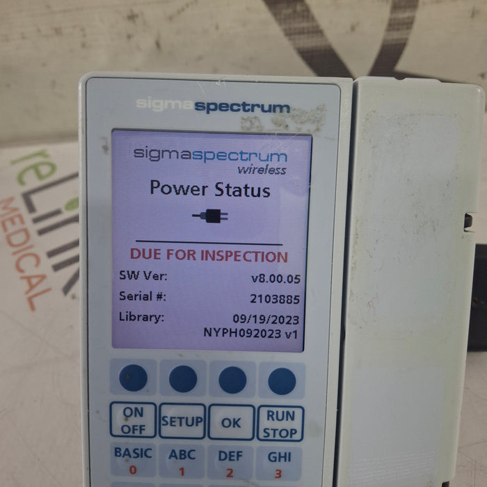 Baxter Sigma Spectrum 8.00.05 w/o Battery Infusion Pump