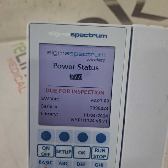 Baxter Sigma Spectrum 8.01.00 w/o Battery Infusion Pump