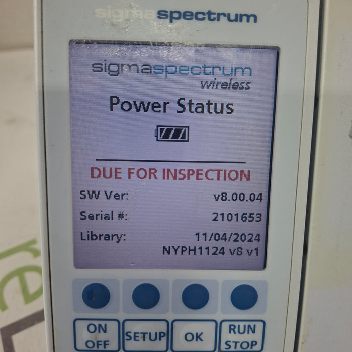 Baxter Sigma Spectrum 8.00.04 w/o Battery Infusion Pump