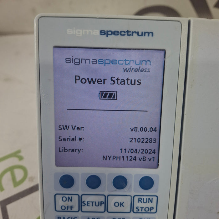 Baxter Sigma Spectrum 8.00.04 w/o Battery Infusion Pump