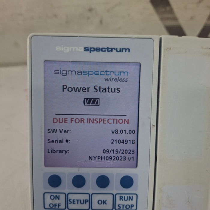 Baxter Sigma Spectrum 8.01.00 w/o Battery Infusion Pump