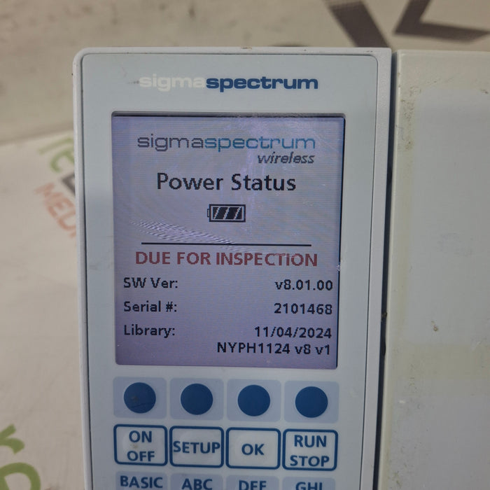 Baxter Sigma Spectrum 8.01.00 w/o Battery Infusion Pump
